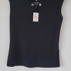 Calvin Klein Black Tank Top with Silver Accents